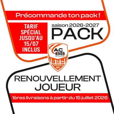 PACK RENOUVELLEMENT JOUEUR ACBB 26-27