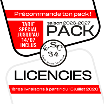 PACK LICENCIE COEUR HERAULT 26-27