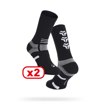 1 LOT DE 2 PAIRES DE CHAUSSETTES DEC NOIRES HAND