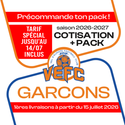 COTISATION & PACK GARCONS VEFC 26-27