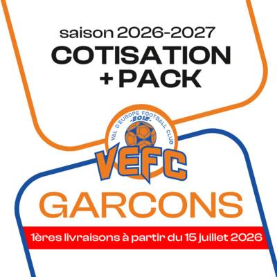 COTISATION & PACK GARCONS VEFC 26-27