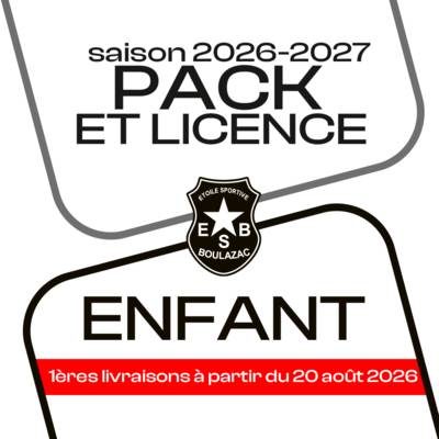PACK & LICENCE ENFANT BOULAZAC 26-27