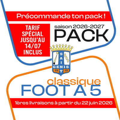 PACK FOOT A 5 CLASSIQUE ST GENIS 26-27