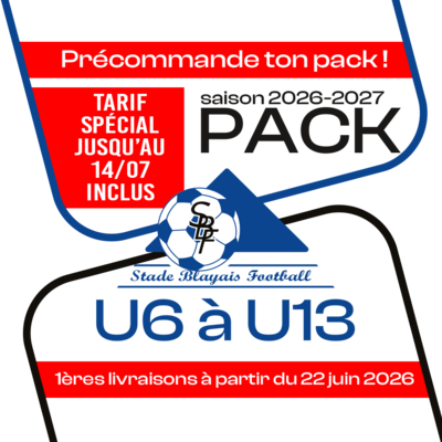 PACK U6 A U13 BLAYAIS 26-27