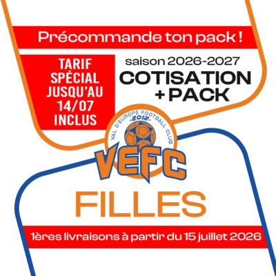 COTISATION & PACK FILLES VEFC 26-27