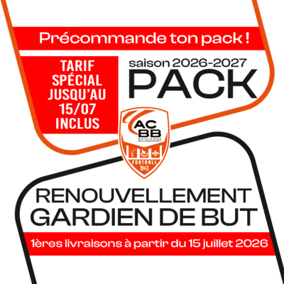 PACK RENOUVELLEMENT GARDIEN DE BUT ACBB 26-27