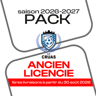 PACK ANCIEN LICENCIE CRUAS 26-27