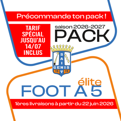 PACK FOOT A 5 ELITE ST GENIS 26-27
