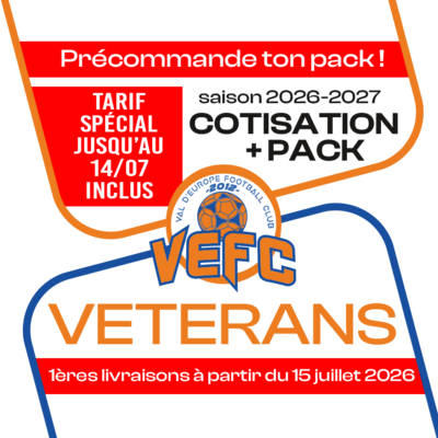 COTISATION & PACK VETERANS VEFC 26-27