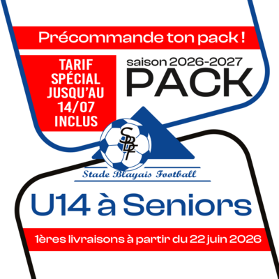 PACK U14 A SENIORS BLAYAIS 26-27
