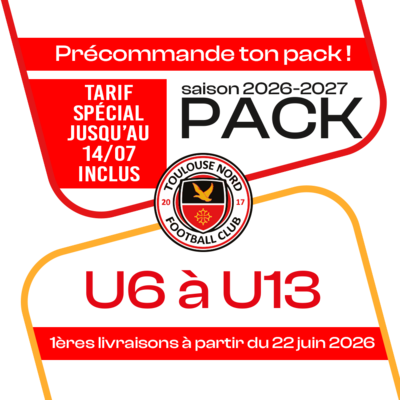 PACK U6 A U13 TOULOUSE NORD 26-27